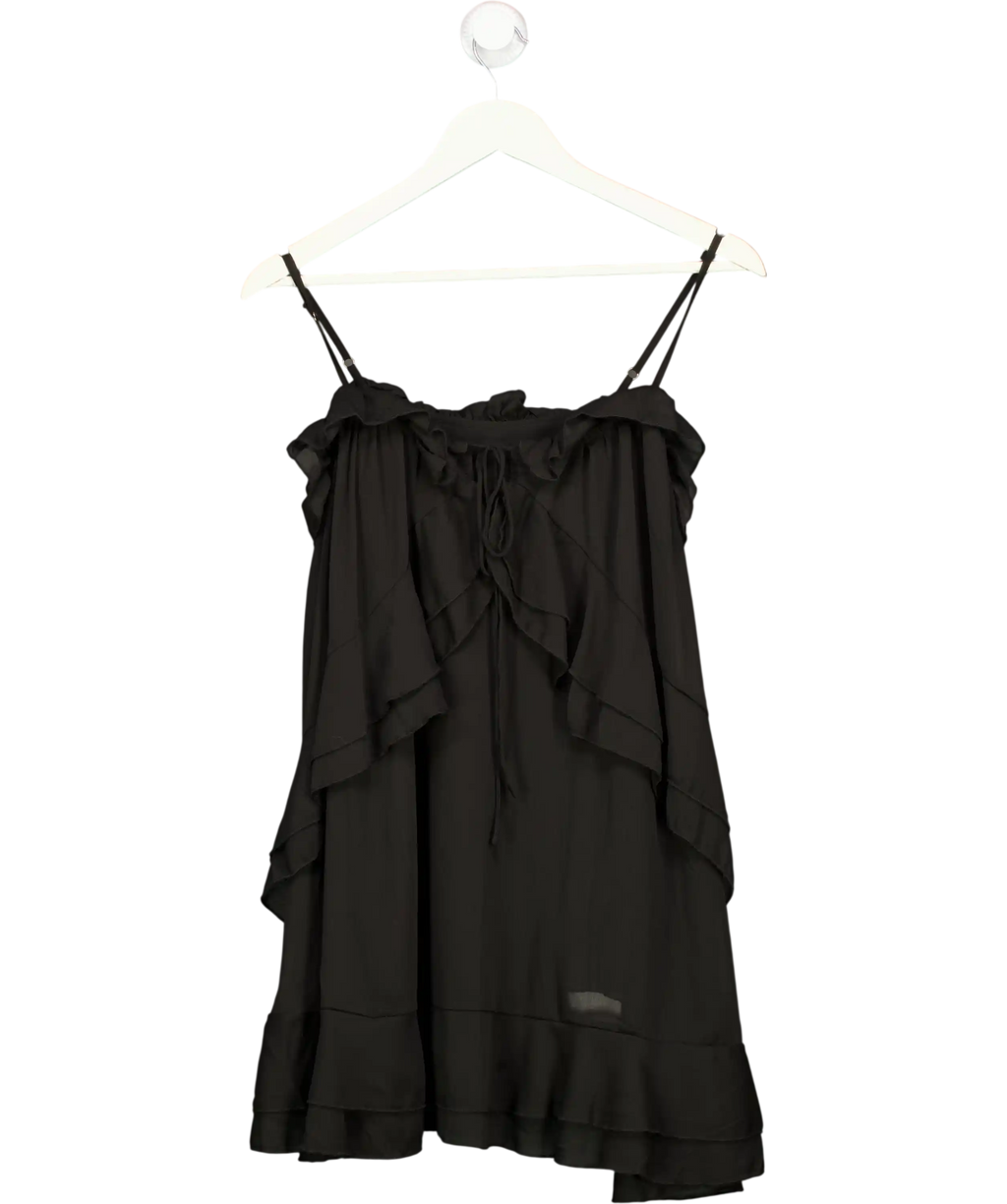Urban Outfitters Black Lioness Ethereal Ruffle Cami Mini Dress UK S