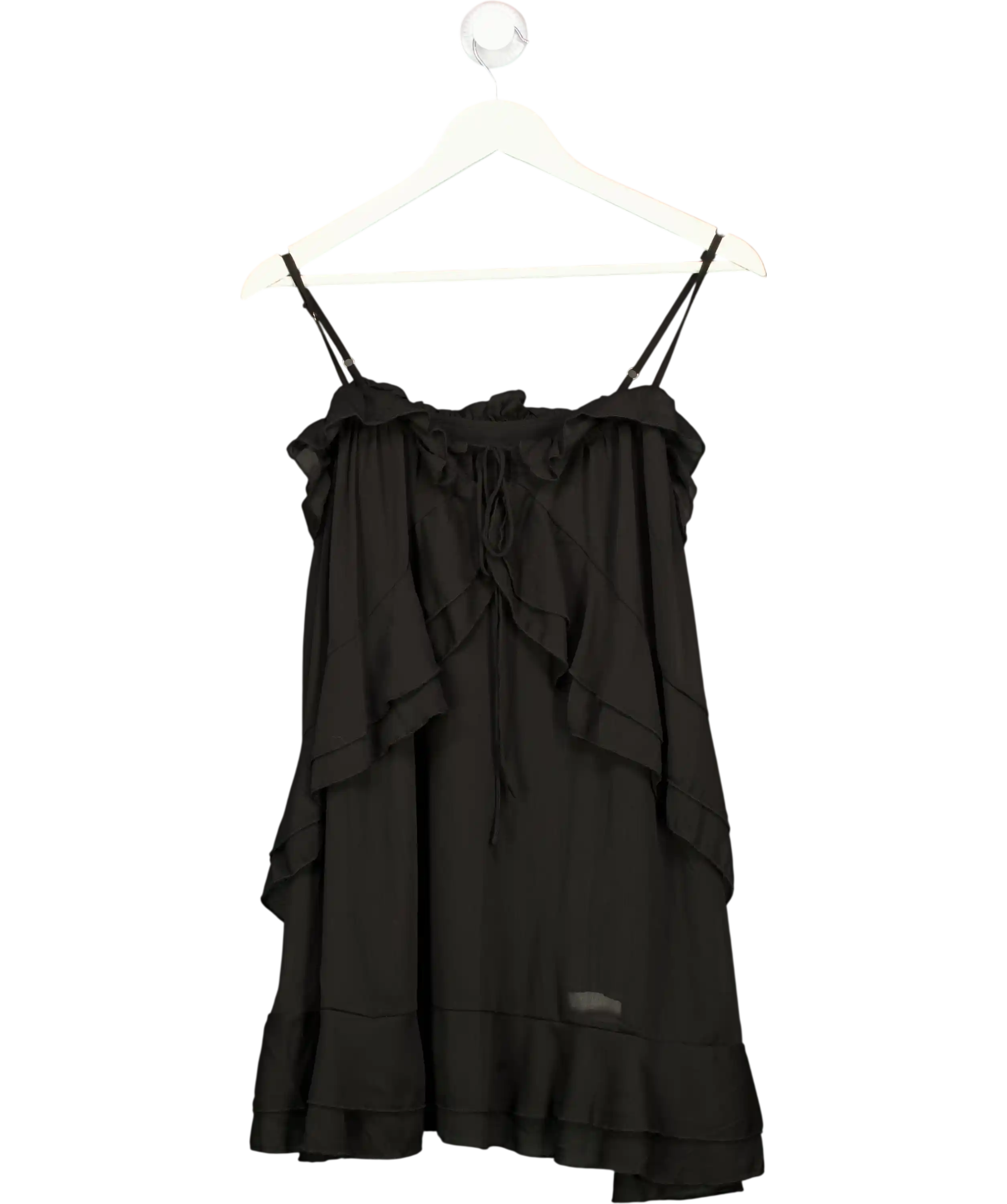 Urban Outfitters Black Lioness Ethereal Ruffle Cami Mini Dress UK S