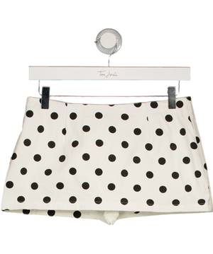 edikted White & Black Polka Dot Mini Skort UK XS