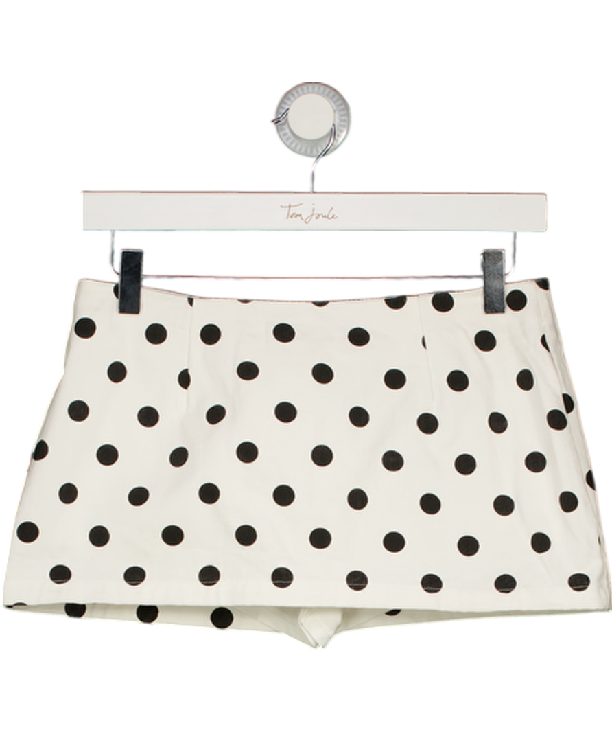 edikted White & Black Polka Dot Mini Skort UK XS
