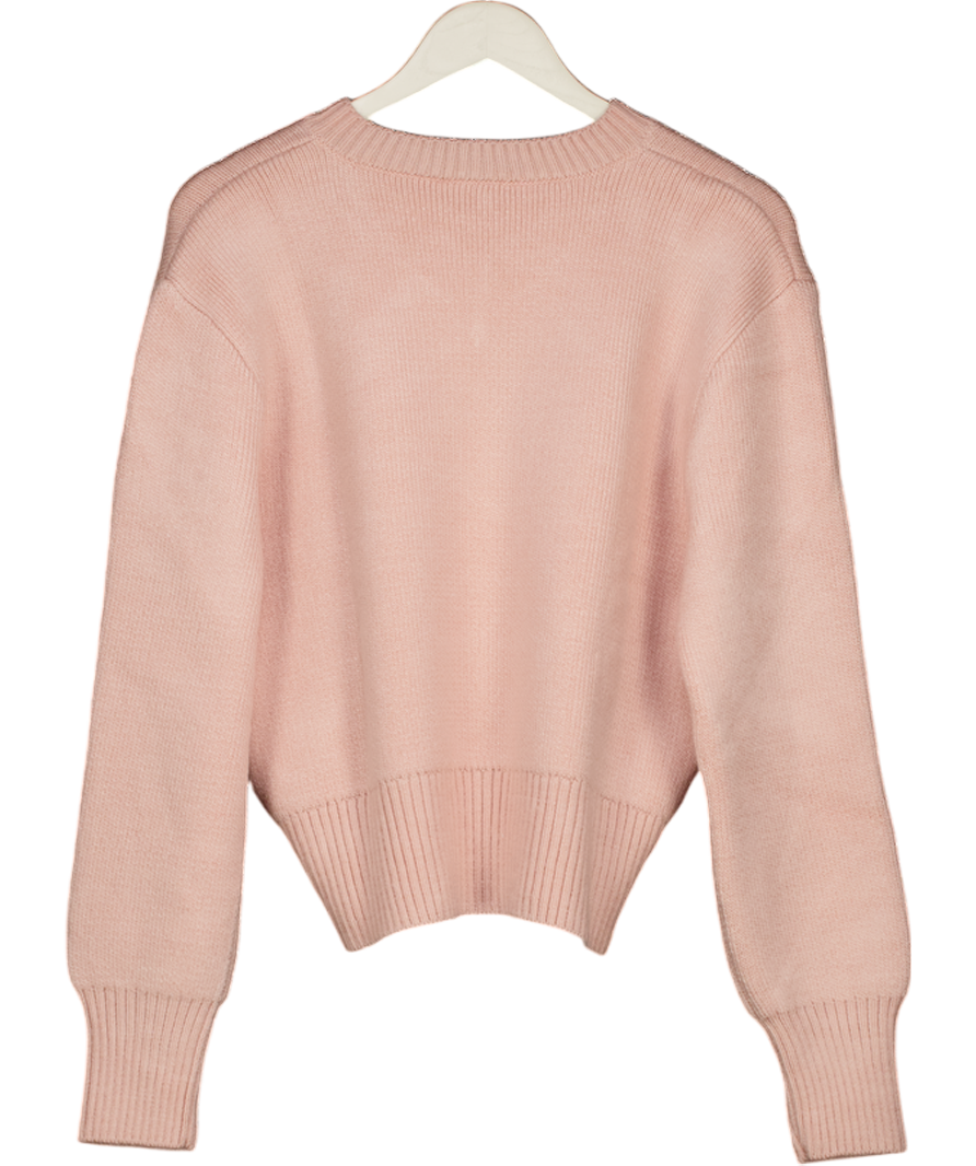 MANGO Blush Pink V-neck Jumper UK S