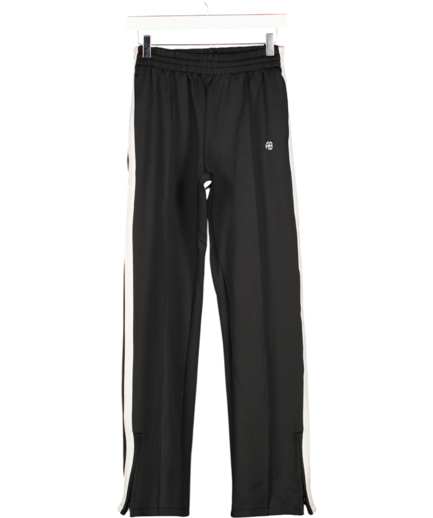 ANINE BING SPORT Black & White Track Pants UK XS