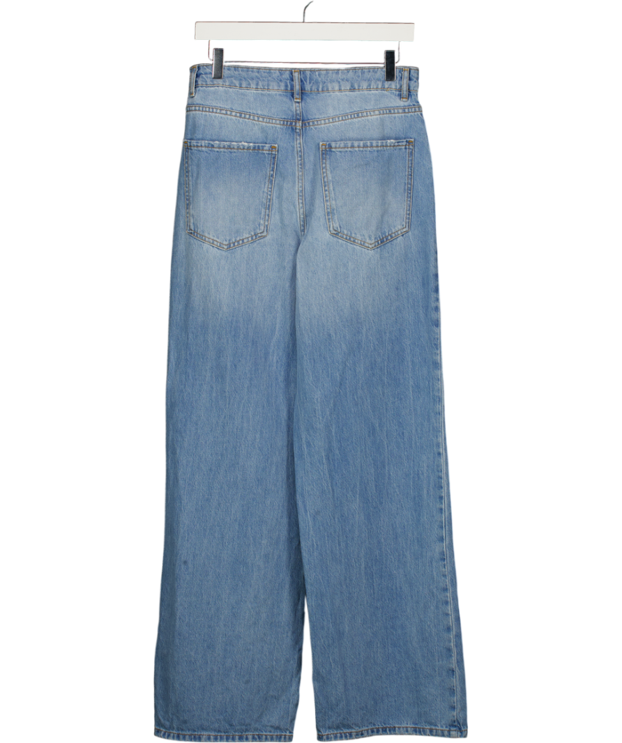 New Look Light Blue Adalae High Waisted Wide Leg Jeans UK 10