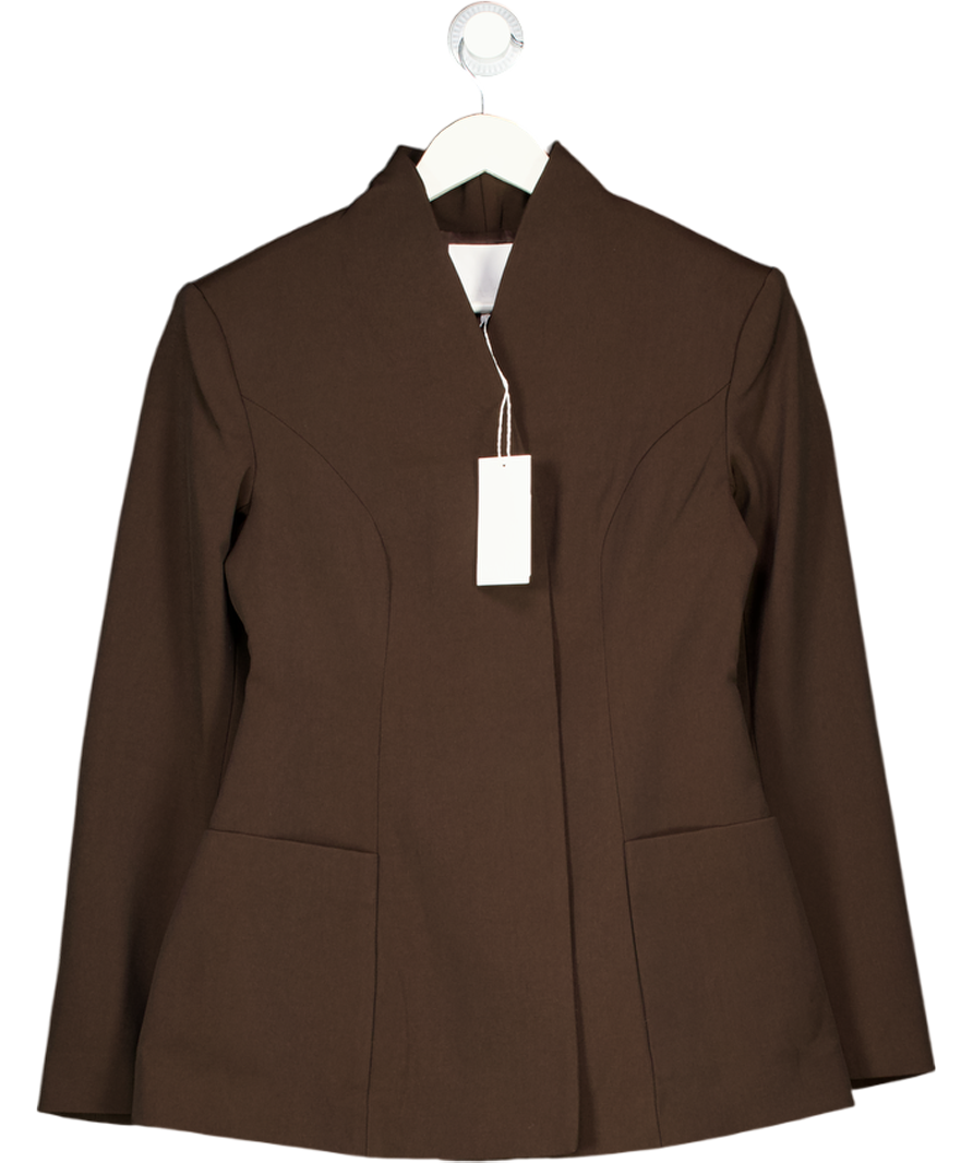 NA-KD Brown Sculpted Blazer UK 6