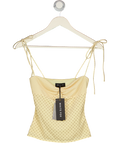 WHITE FOX Cream Crush Mode Top Cream/choc Polka Dot UK XS