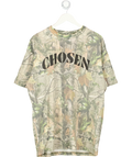 Cotton Collective Green Oversized "chosen" Box Camo T-shirt UK L