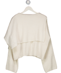 River Island Cream Knitted Two In One Jumper UK L
