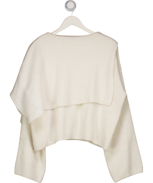 River Island Cream Knitted Two In One Jumper UK L