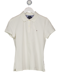 Tommy Hilfiger White 1985 Regular Fit Flag Logo Pique Polo Shirt UK L