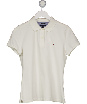 Tommy Hilfiger White 1985 Regular Fit Flag Logo Pique Polo Shirt UK L