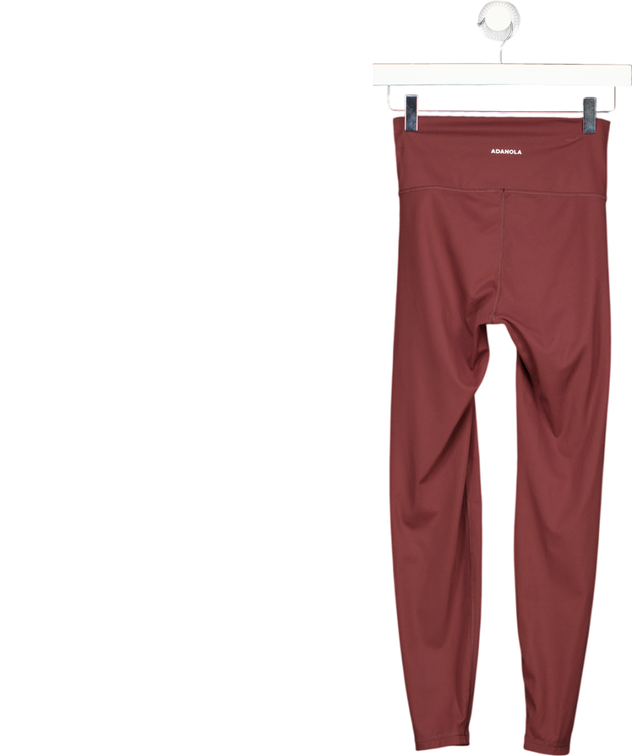 ADANOLA Burgundy Red Cross Front Leggings UK S
