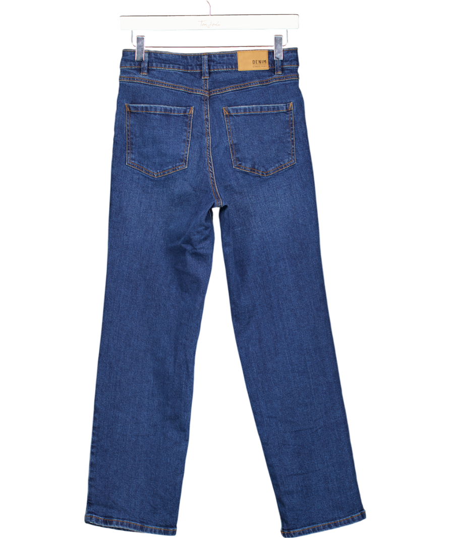 Only Blue Mid Waist Straight Fit Jeans UK 8