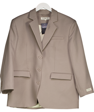 The Giving Movement Grey Structured Oversized Blazer UK L
