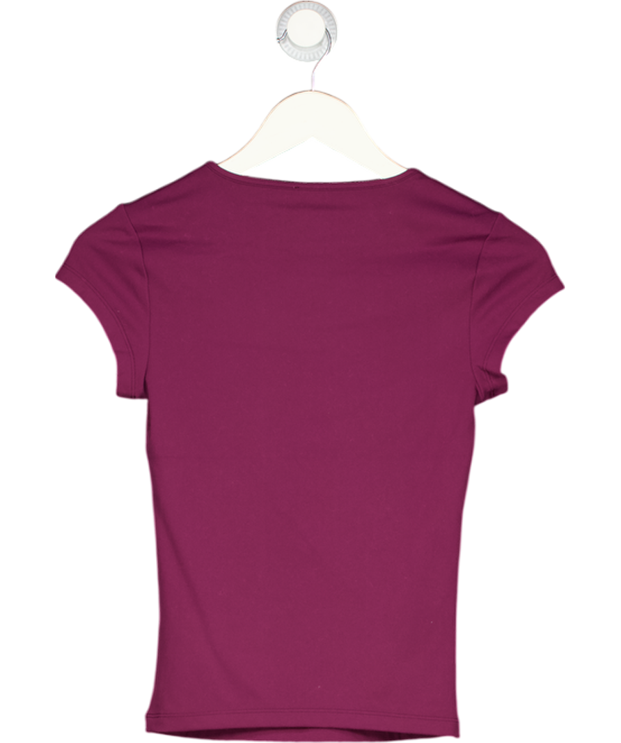 GARAGE Fig Purple Sleek Crewneck T-shirt UK S