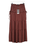 TIGER MIST Brown Denali Ruched Drop Waist Maxi Skirt UK S