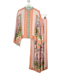 RAISHMA STUDIO Multicoloured 2-piece Floral Print Shirt & Whide Leg Trouser Set UK 8