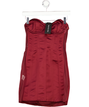 WHITE FOX Park Avenue Princess Mini Dress Burgundy Red UK S