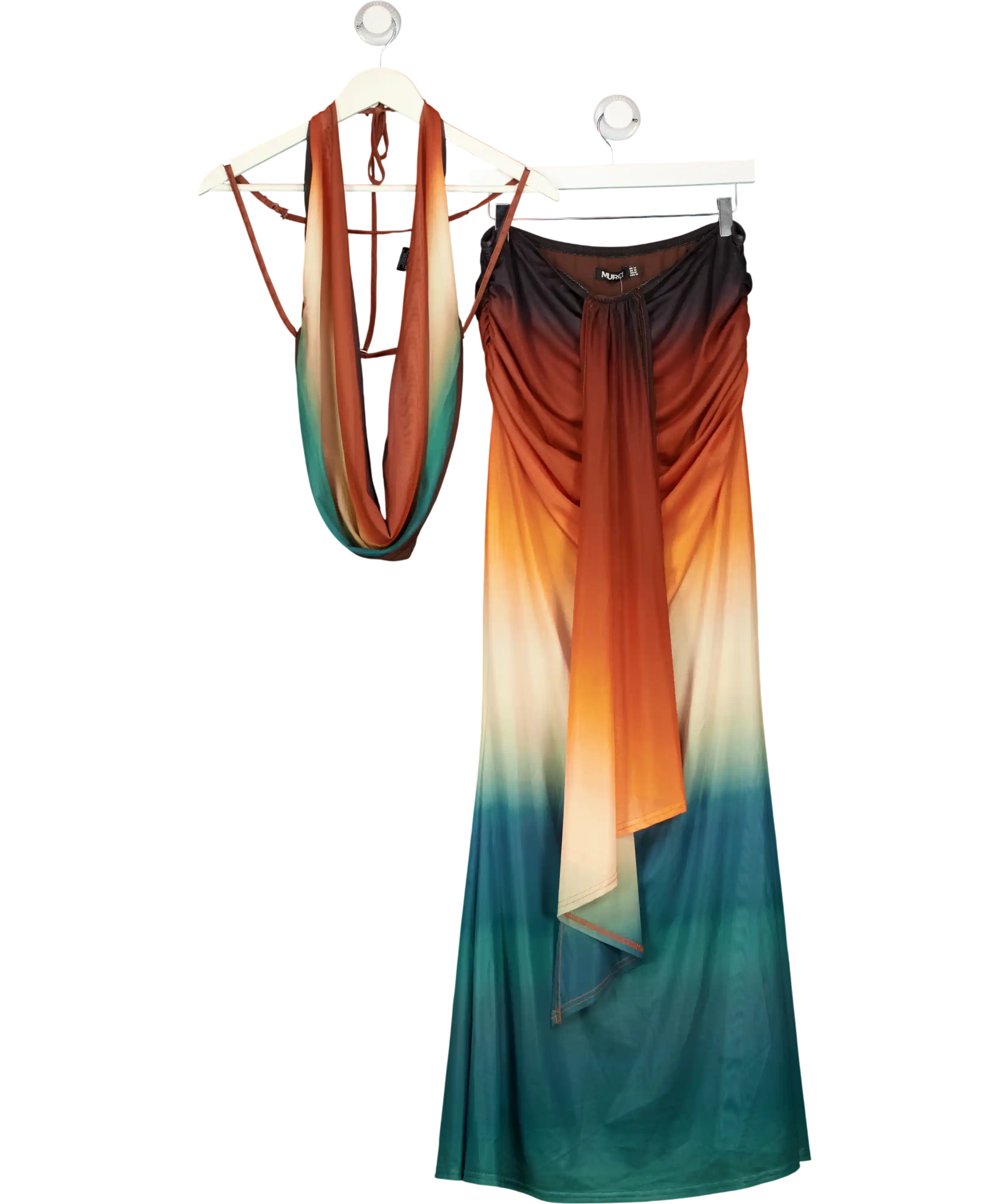 MURCI Multicoloured Aquarius Top With Aquarius Skirt UK 14