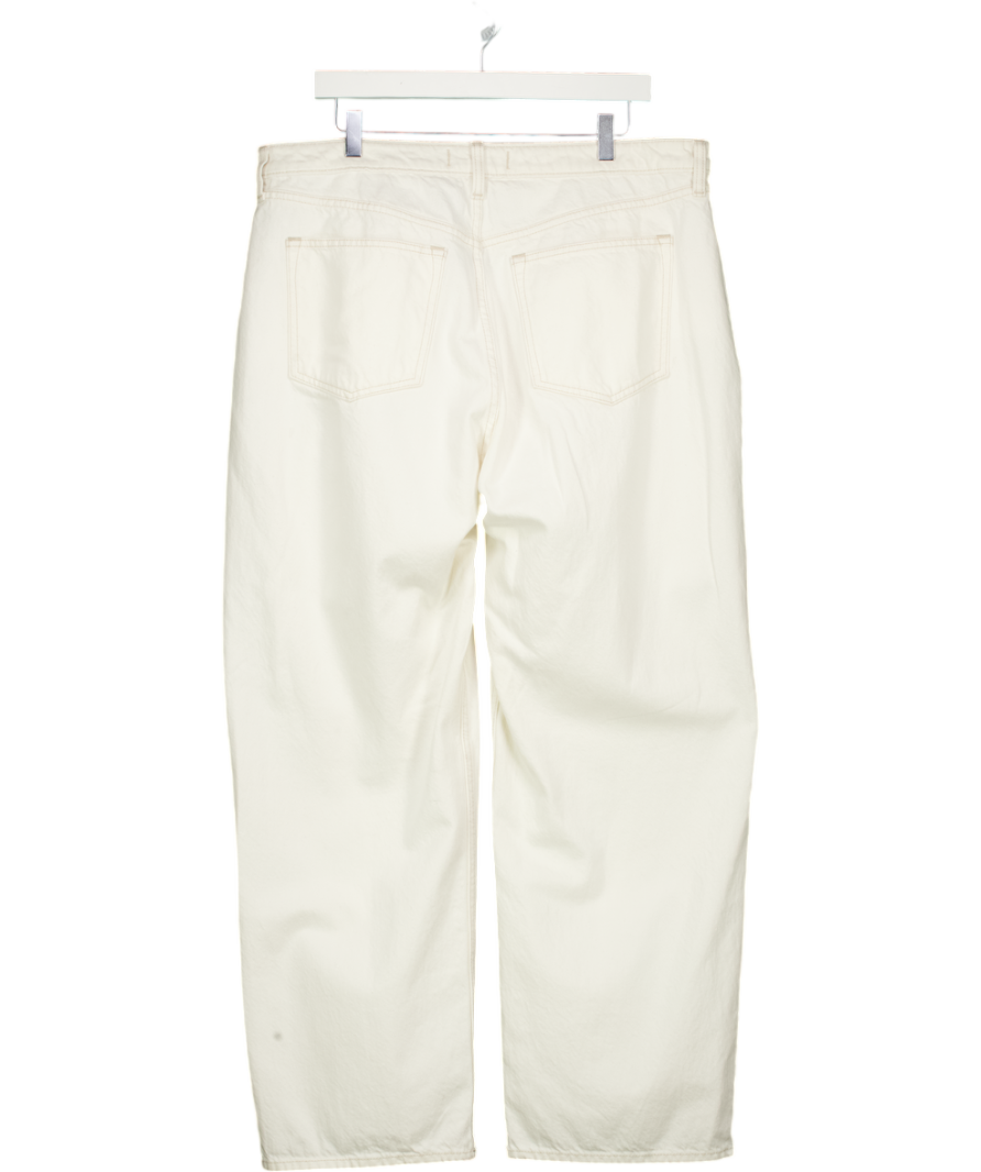 Abercrombie & Fitch Cream The Loose High Rise Jeans W33 UK 16