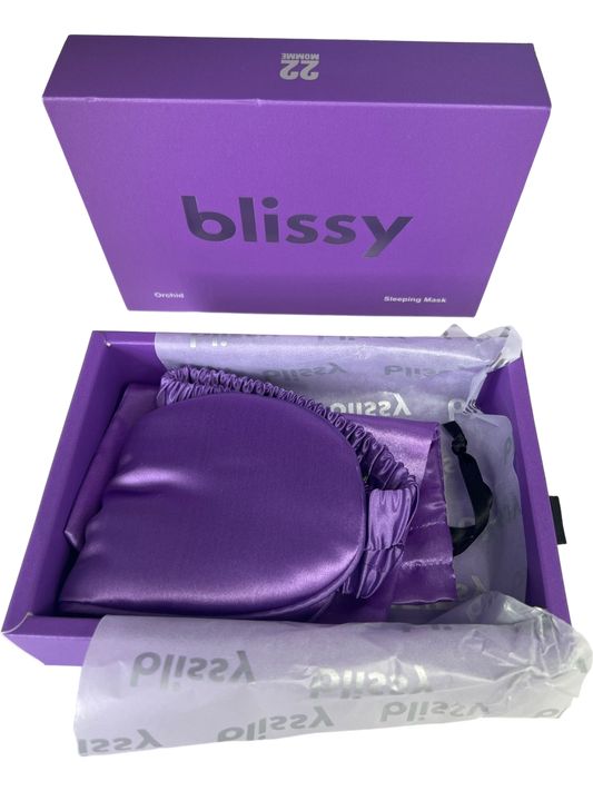 Blissy Orchid Purple Pure Silk Eye Mask