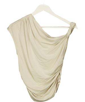 DISSH Beige Draped Jersey Top UK S