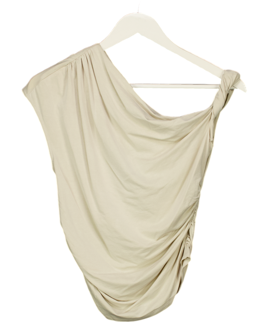 DISSH Beige Draped Jersey Top UK S