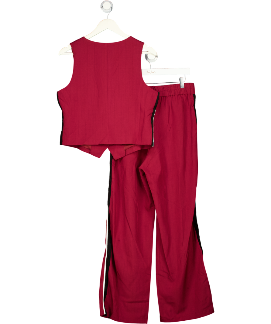 Hearts Los Angeles 2-piece Burgundy Red Waistcoat And Trousers UK L