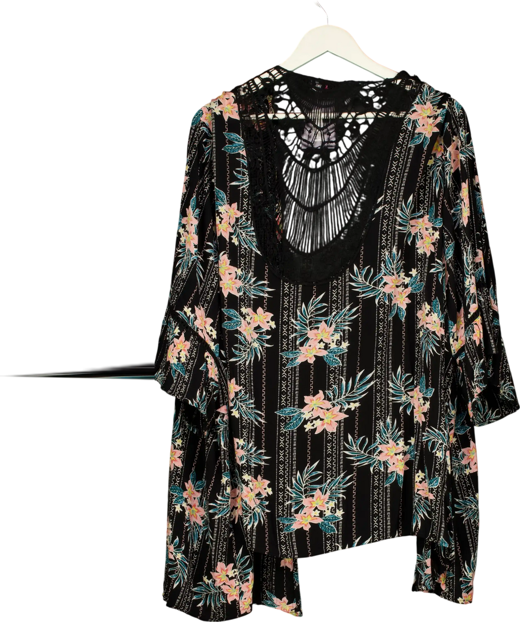 Yours With Black And Pink Cardigan UK XL