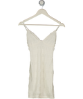 WHITE FOX White Textured Mini Dress UK XS