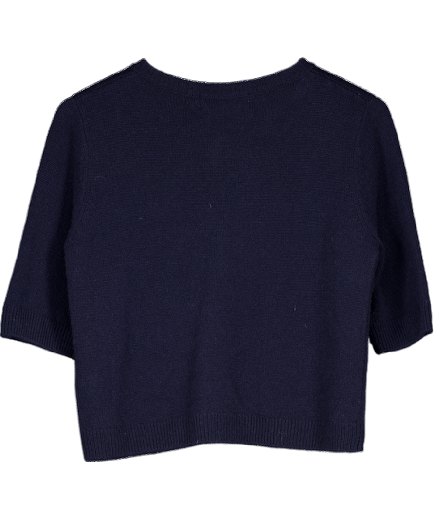 Cefinn Blue Clara Cashmere Short Sleeve Cardigan UK M - Reliked