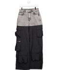 Cekette Black Denim Top Cargo Trousers W25 - Reliked