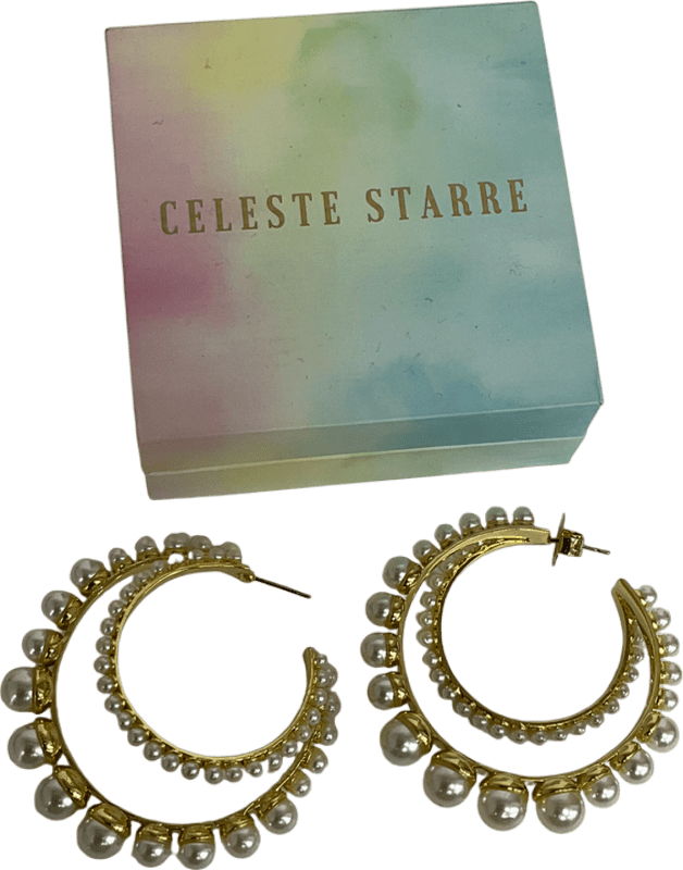 Celeste Starre Metallic Party Pearl Earrings - Reliked