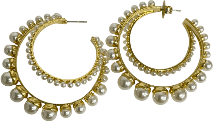 Celeste Starre Metallic Party Pearl Earrings - Reliked