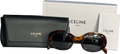 Celine Brown Tortoise / Gold Triomphe Oval - frame Acetate Sunglasses In Case & Box - Reliked