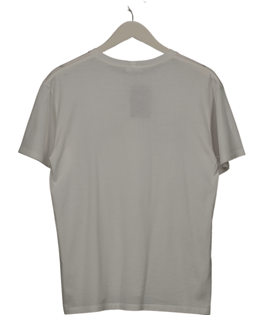 Celine Classic White Loose Fit Logo T-shirt UK XXS - Reliked