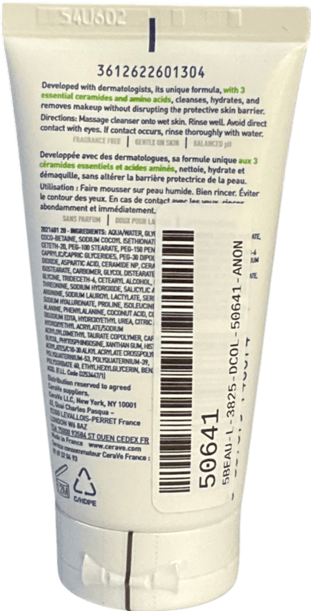 Cerave Cream To Foam Cleanser 50ml - Reliked