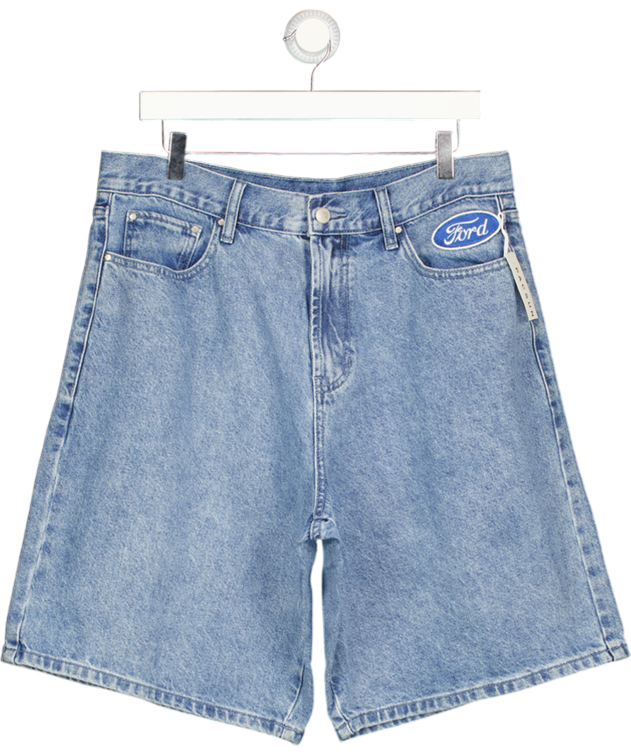 Pacsun Blue Ford Baggy Denim Shorts UK M