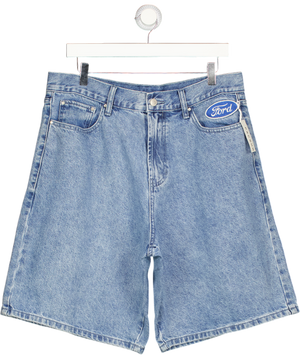 Pacsun Blue Ford Baggy Denim Shorts UK M