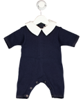 Tati Blue Navy All-in-one Peter Pan Collar 0-3 Months