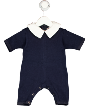 Tati Blue Navy All-in-one Peter Pan Collar 0-3 Months