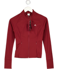 ONER ACTIVE Burgindy Red Activewear Pocket Jacket UK S