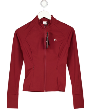 ONER ACTIVE Burgindy Red Activewear Pocket Jacket UK S