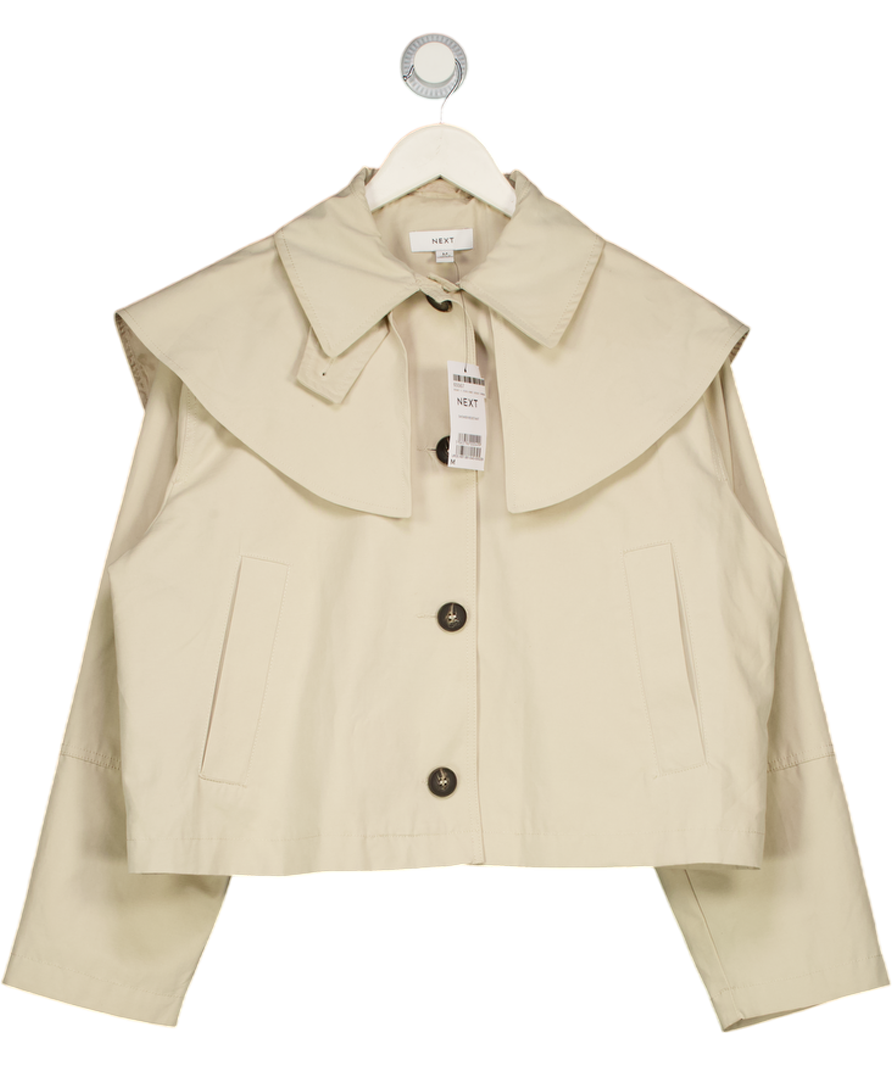 Next Cream Sand Cape Trench Coat UK M