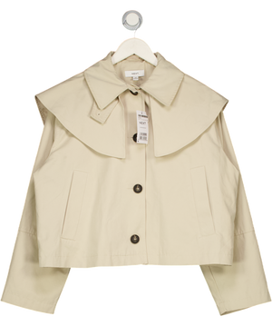 Next Cream Sand Cape Trench Coat UK M