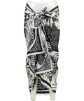 Sea level White Jungle Lino Long Sarong One Size