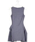 ASOS Grey Bengaline High Neck Pleated Hip Detail Mini Dress UK 8