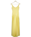 RARE LONDON Atin Scoop Neck Dropped Waist Maxi Dress In Butter Yellow UK 6