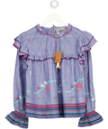 CONDITIONS APPLY Kayla Blue Chambray Handwoven Blouse UK L