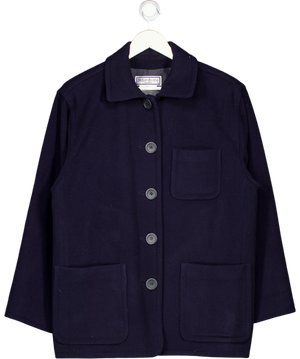 YVES SAINT LAURENT Vintage 100% Wool Navy Blue Pea Coat Fr40 UK 12