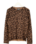 WYSE LONDON Brown Wool / Cashmere Blend Crew Neck Jumper UK M